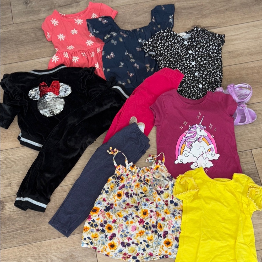 Girls' Clothing Bundle with Minnie Mouse and Unicorn